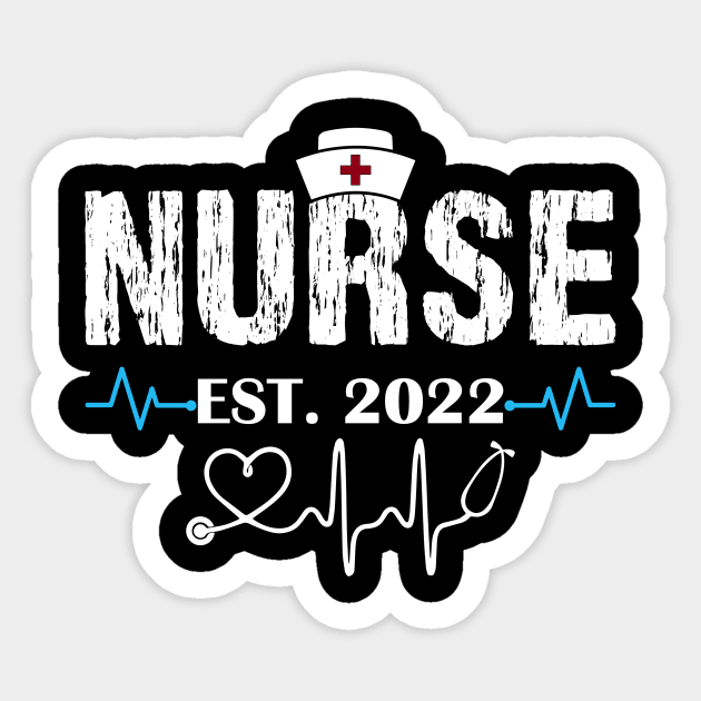 nursing student graduation, Nurse est 2022 nurse graduation Sticker by loveshop